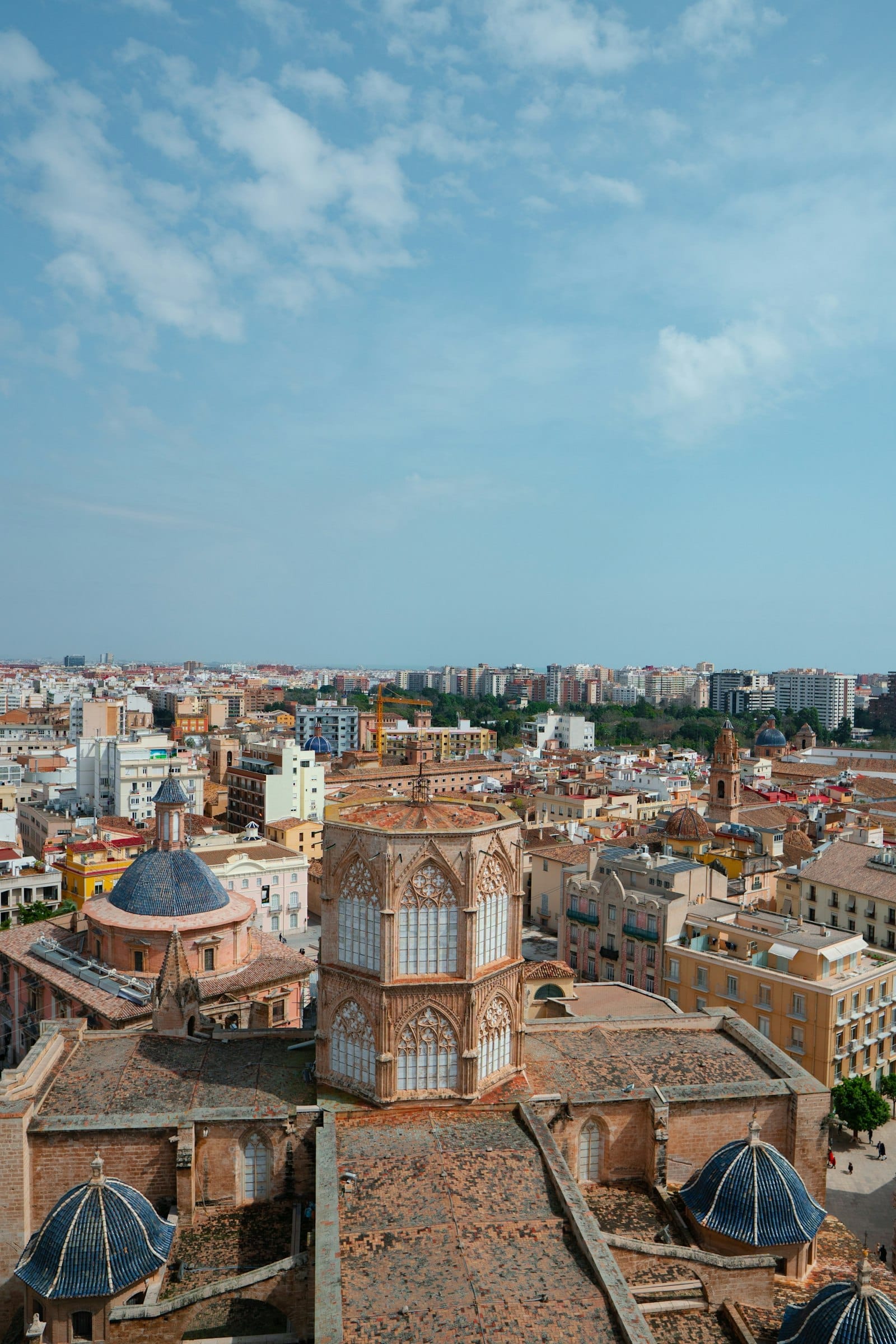 Property valuation in Valencia: rooftop view across the city and cathedral